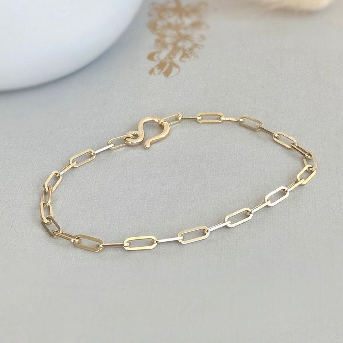Paperclip Gold Bracelet