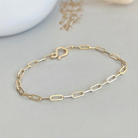 Paperclip Gold Bracelet