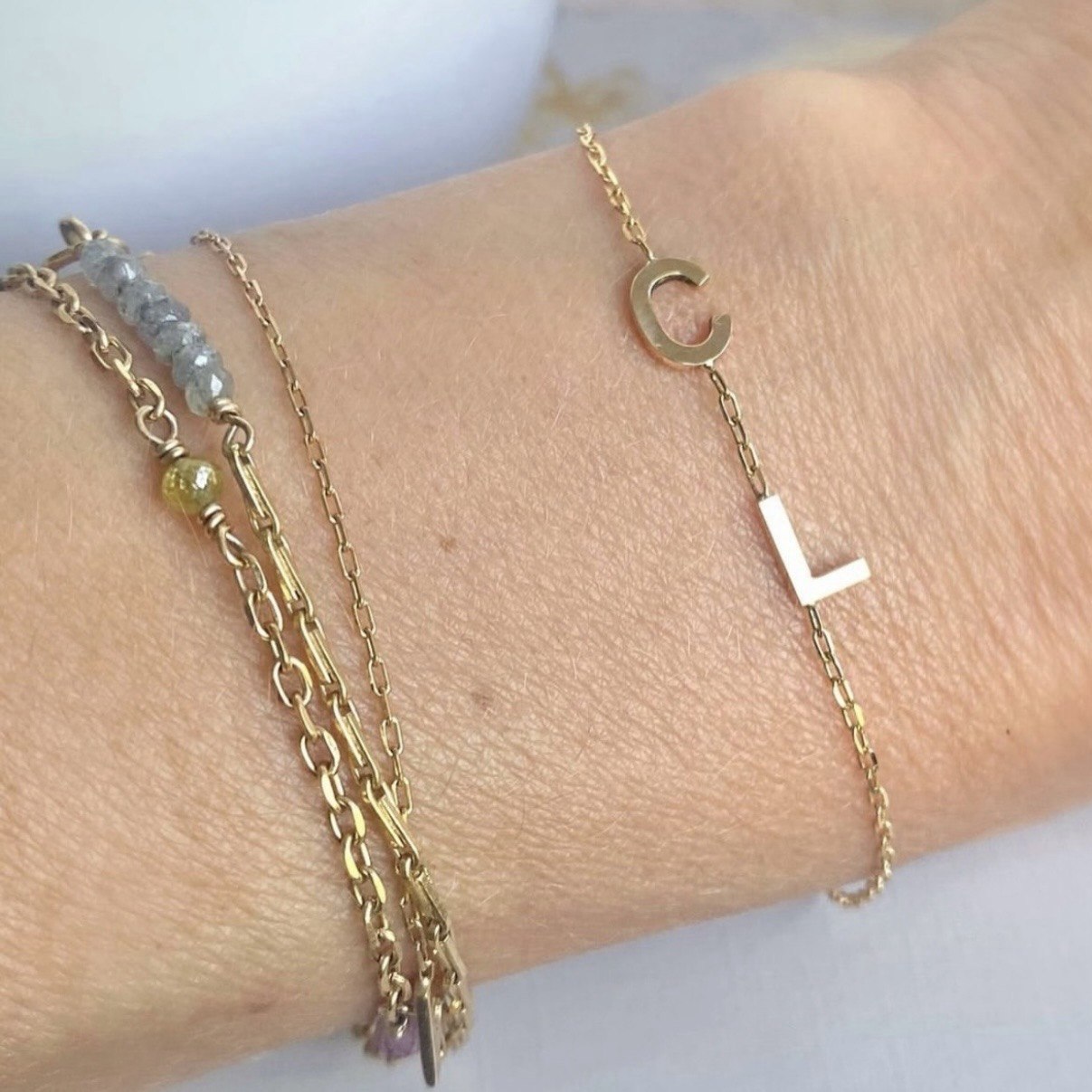 Simple and Personal Initial Bracelet