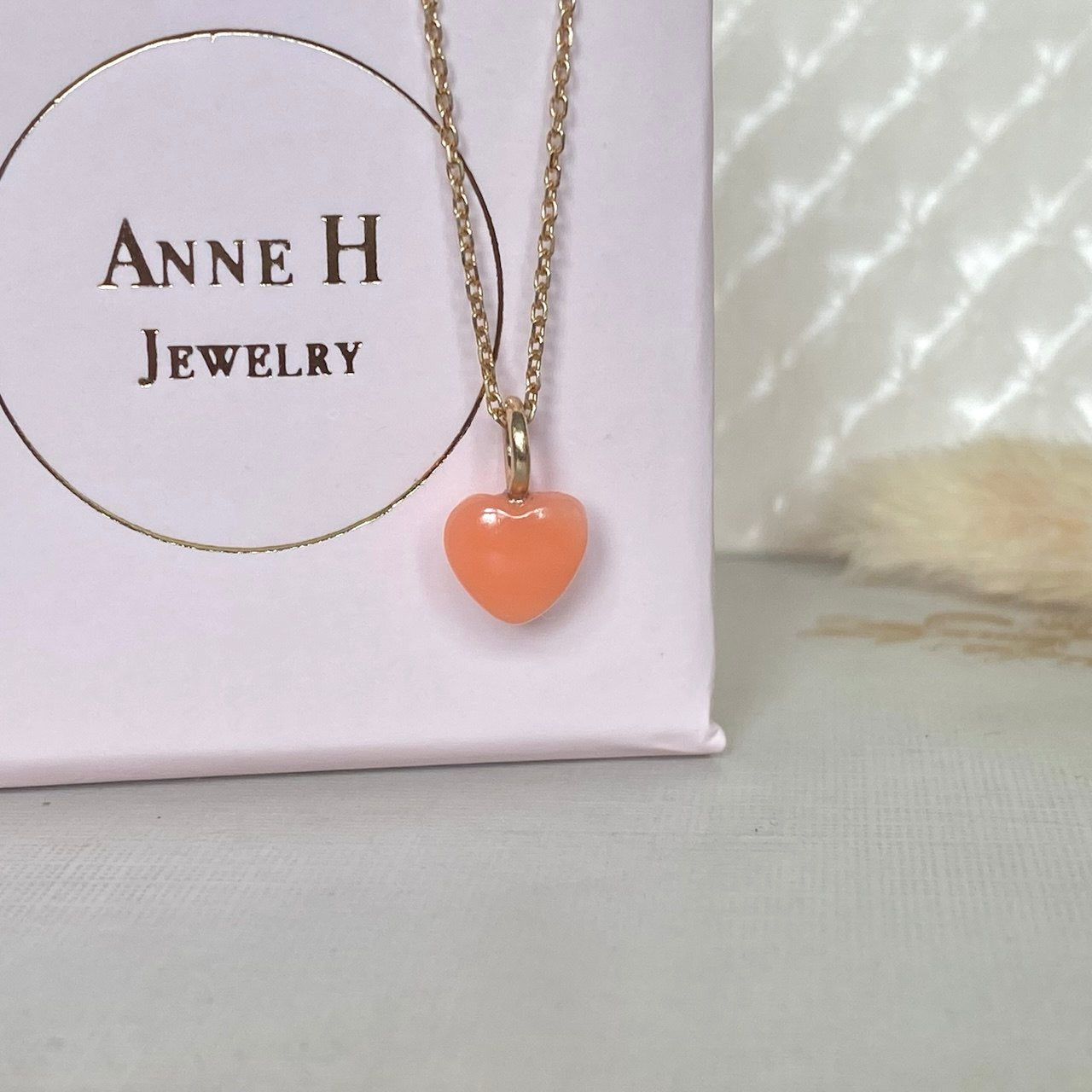 Coral Heart Pendant