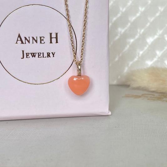 Coral Heart Pendant
