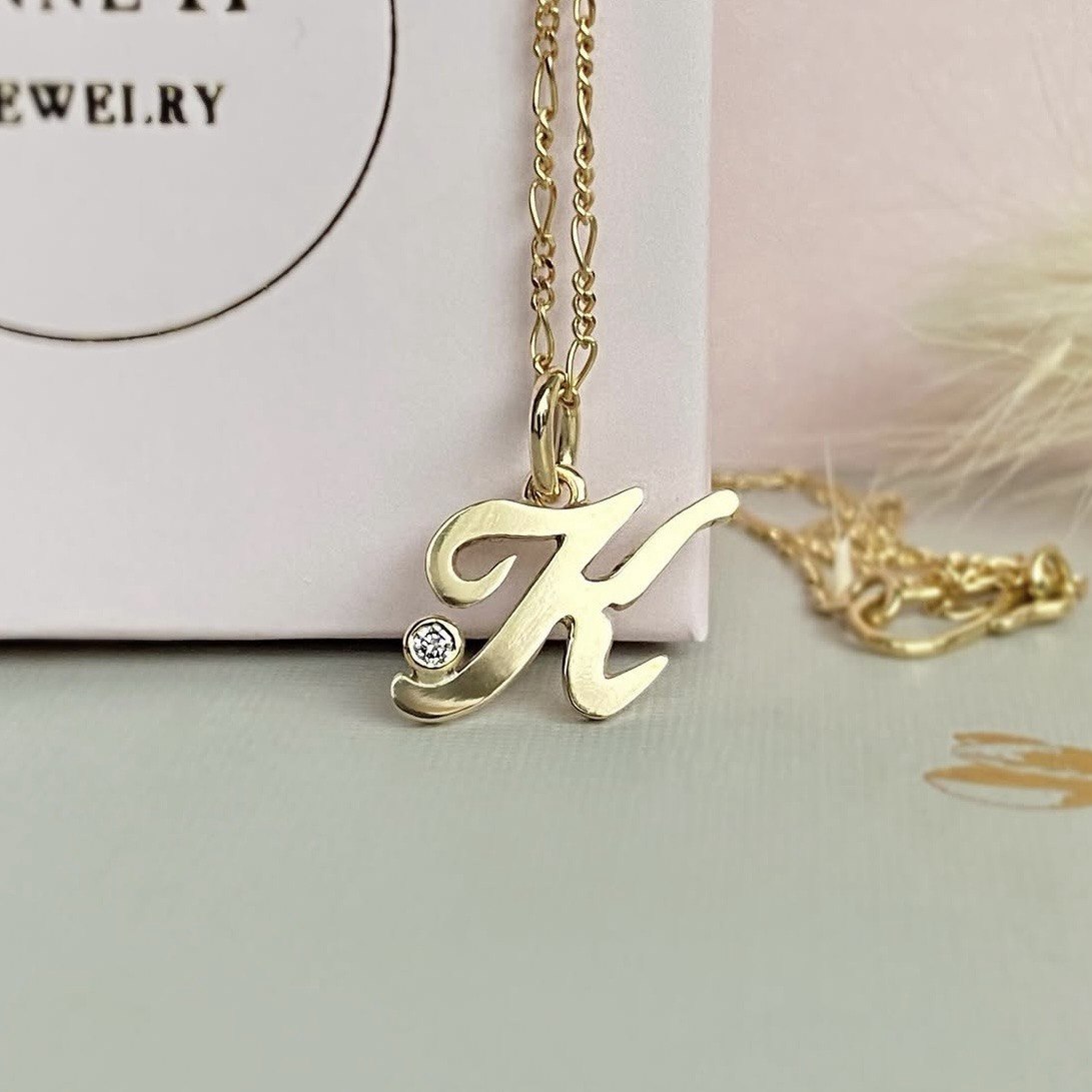Diamond Letter Pendant
