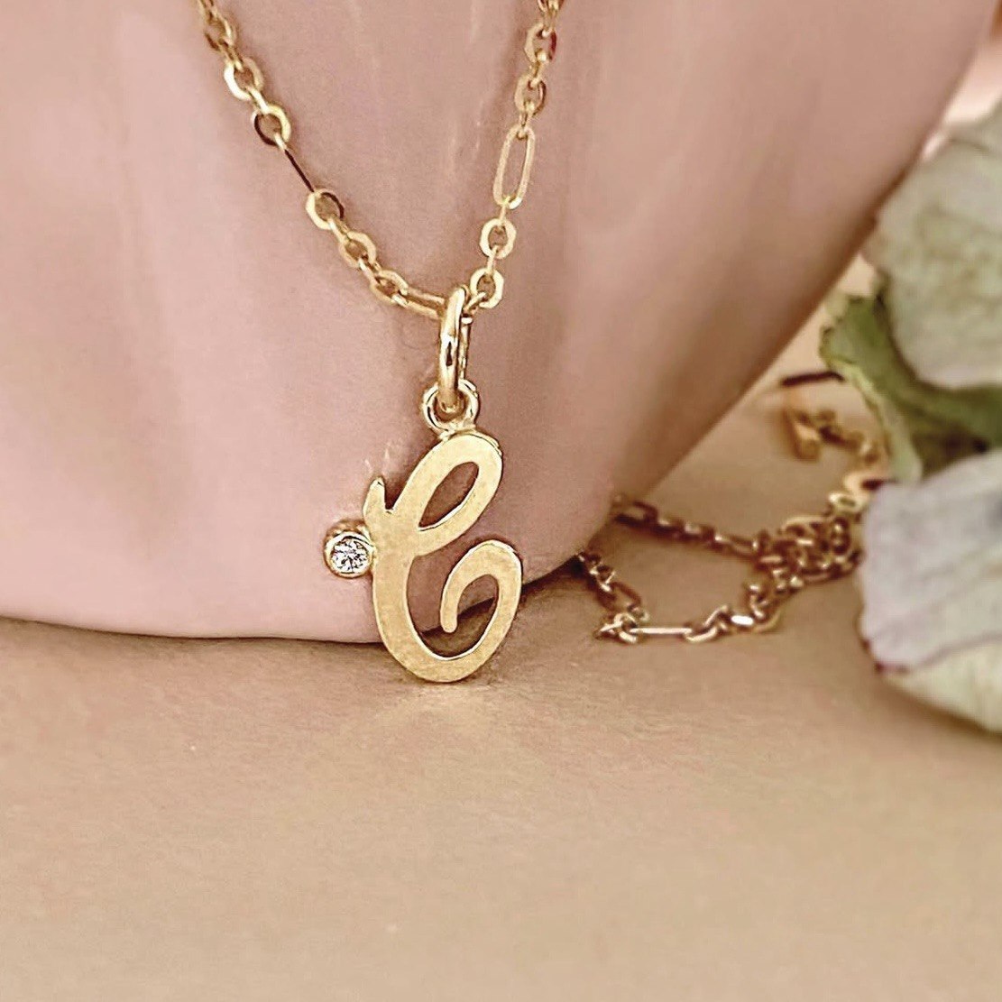 Diamond Letter Pendant