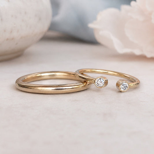 Minimalist Gold Wedding Rings