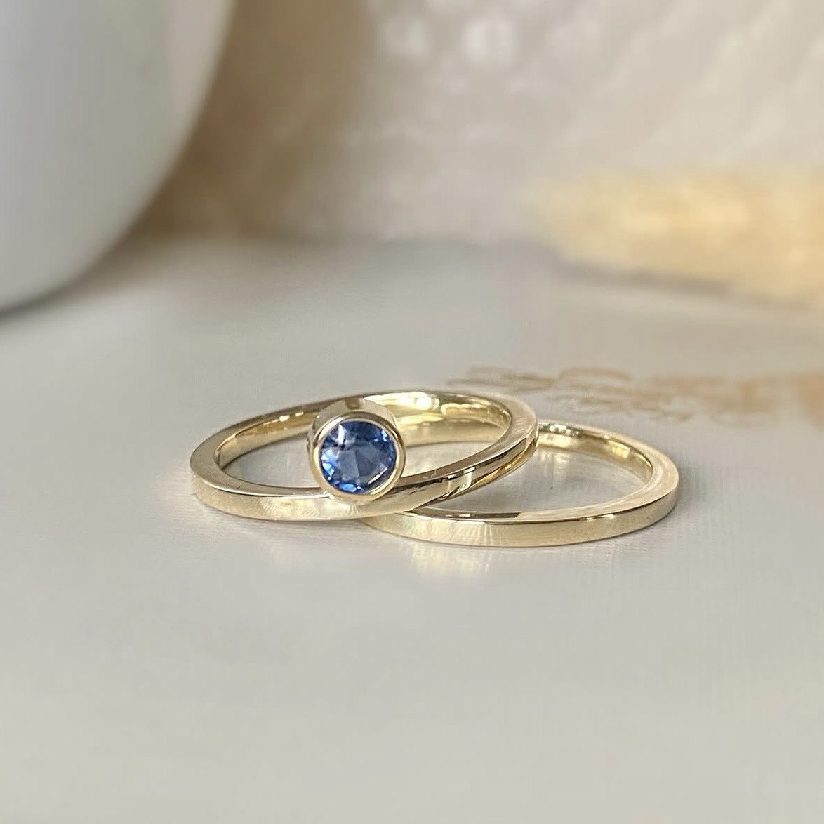 Recycled Gold & Sapphire Rings